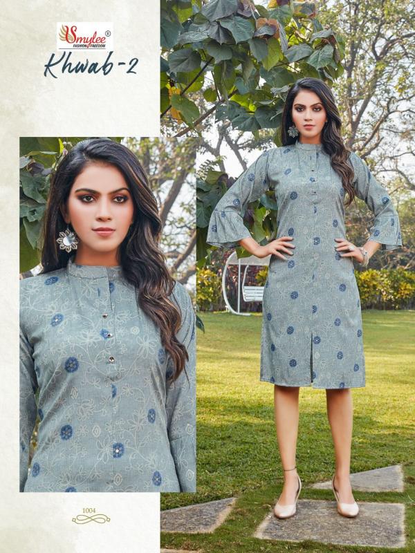 Smylee Khwab 2 Heavy Foil Print Rayon Printed Kurti